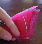 Folded Fabric showing Cutting Line Folded Fabric showing Cutting Line