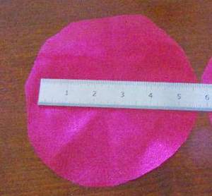 Fabric circle approx. 6" diameter Fabric circle approx. 6" diameter