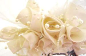 Wedding Veil Fabric Roses