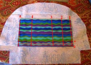 Step 5A:  Suggested order to sew pockets seams.