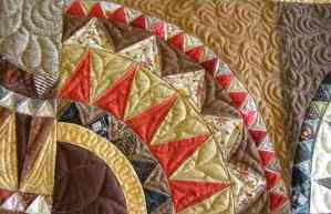 Three Generation Quilt Detail of 1/2" triangles