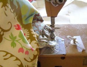 15.  Stitching the "tack"