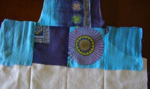 9. Squares 1 - 4 sewn, flipped, and pressed 9. Squares 1 - 4 sewn, flipped, and pressed