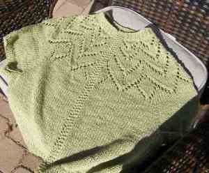 Top-Down Lace Yoke Sweater