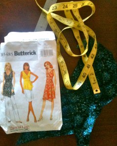 Butterick  , the fabric and the dreaded tape measure