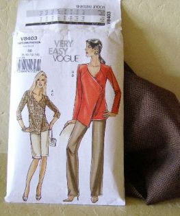 Beautiful wool fabric and Vogue 8403 from The Pattern Stash