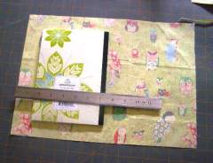 Cut fabric 1.5 " beyond each edge