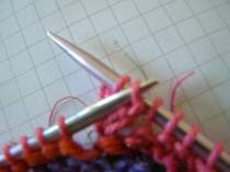 LIft Stitch 4 and pass it over Stitch 1.