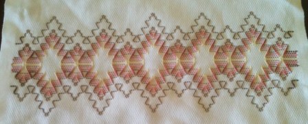 Embroidered Huck Towel - Front