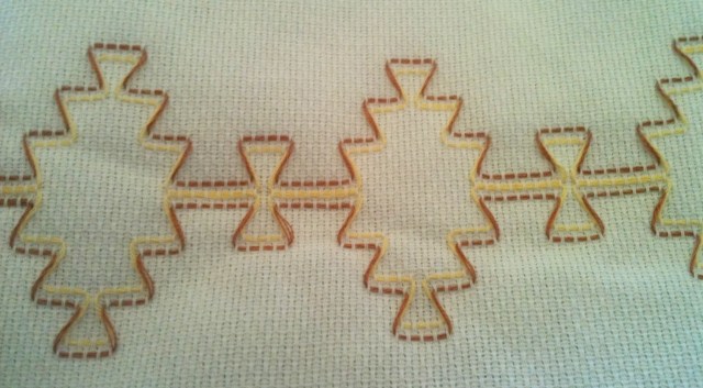 Photo 4: Two colors completed.