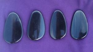 The black plastic lozenges.