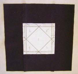 Completed Block 1 Wrong Side - still has paper on it!