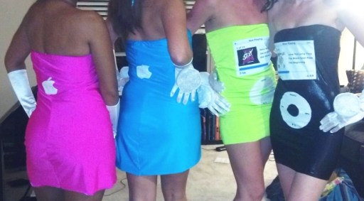 Final Ipod Costumes - the gloves include earbuds!