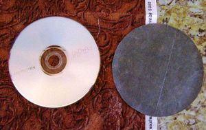 Use a CD to create 10 or so cardboard patterns