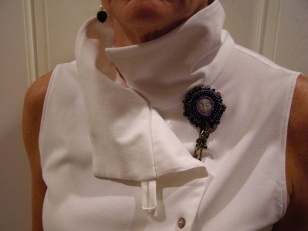 Collar and Button Detail