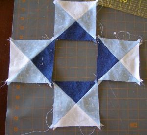 Four Perfect Points all set for Part 2: Math Free Ohio Star Finishing.