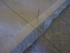 Poke a pin straight through