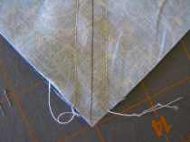Seams 1/4" on both sides of the drawn line.