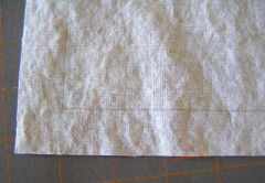 9.25" square traced on back of plain fabric