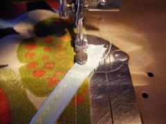 Start stitching piping by sewing over portion without cording.