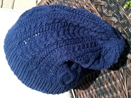 Blue Cabled Hat