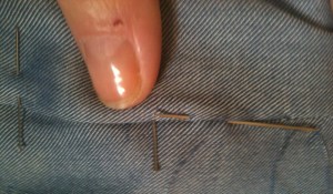 stitch 5" opening closed.