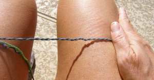 Two strands twisted together.