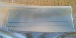 Align folds 1" apart to form pleats and press.