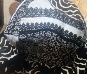 Lace and Pockets inside assembled bag.