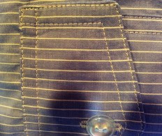 Topstitching and buttonhole