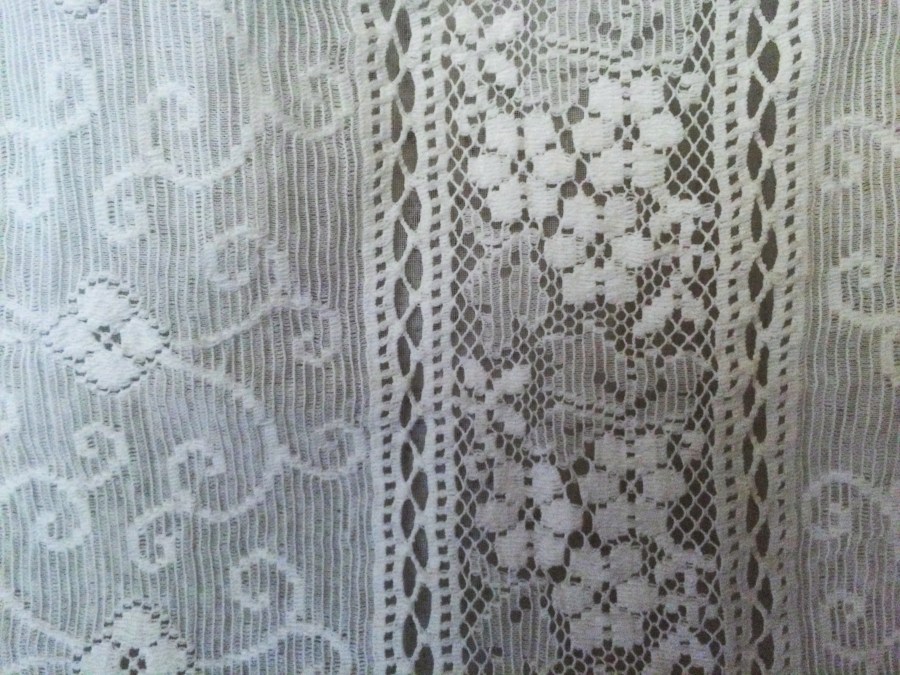 Vintage white lace after washing